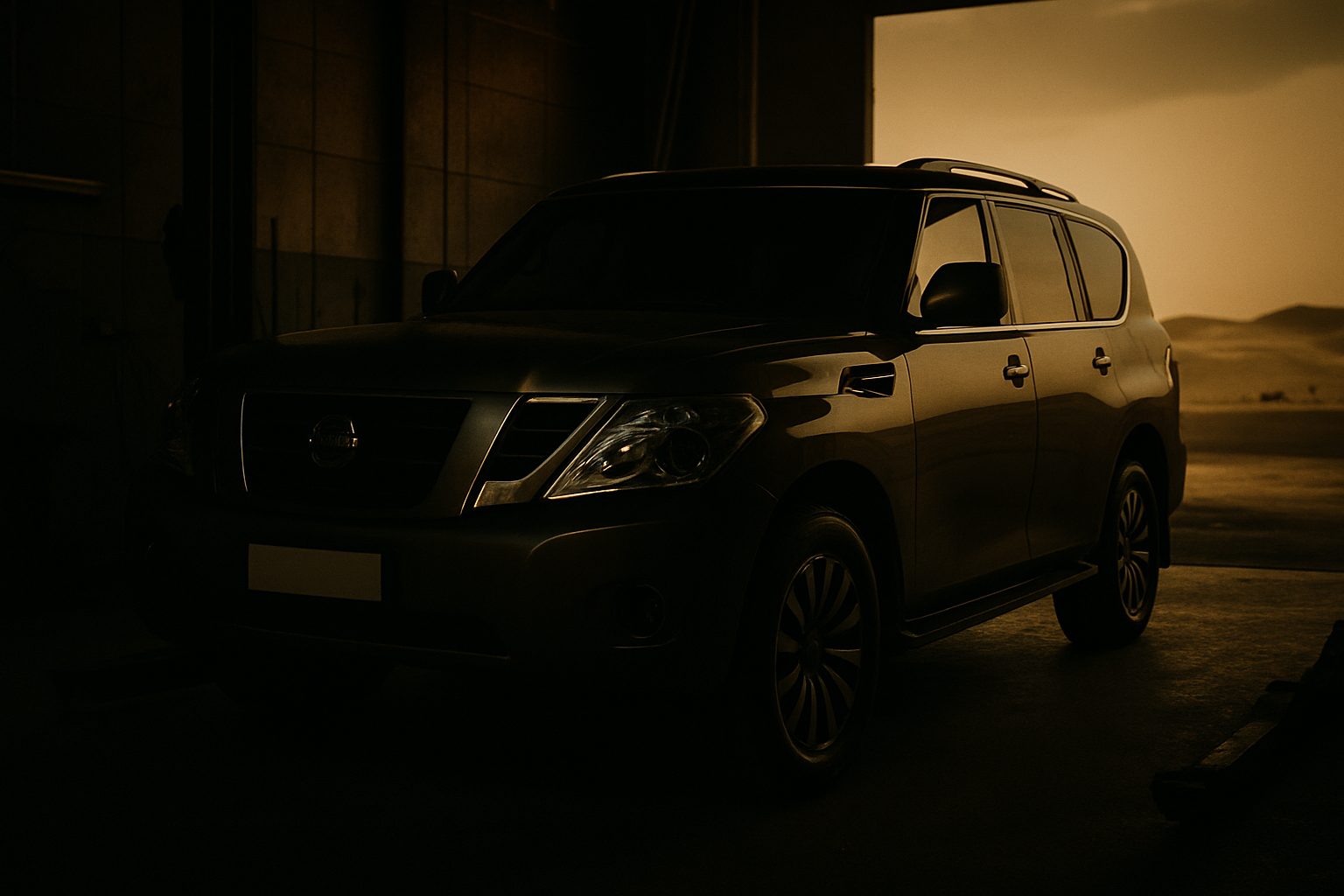 Illustration for this article: a large SUV in a workshop or desert setting. Not a photograph of a customer's vehicle.