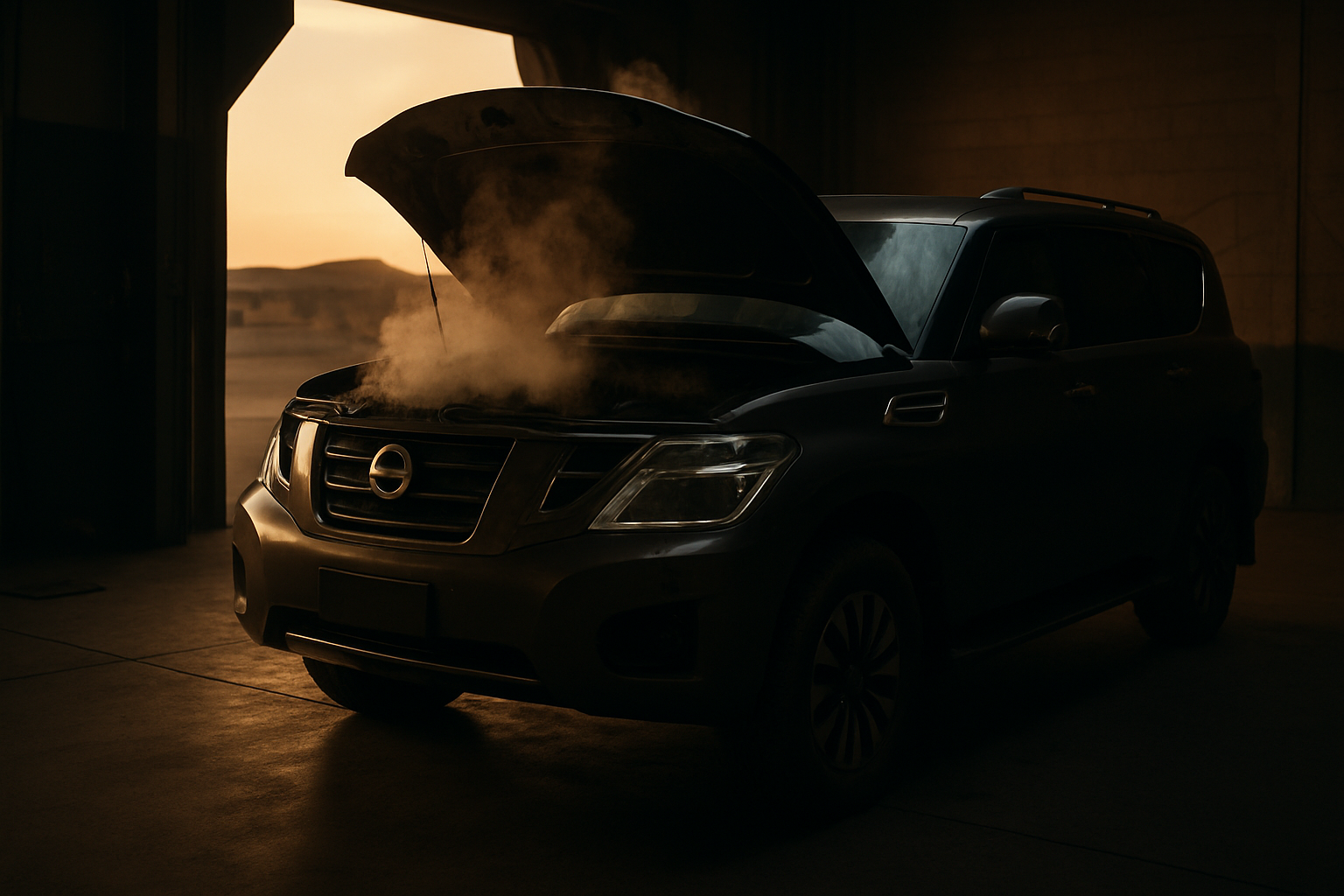 Illustration for this article: a large SUV in a workshop or desert setting. Not a photograph of a customer's vehicle.