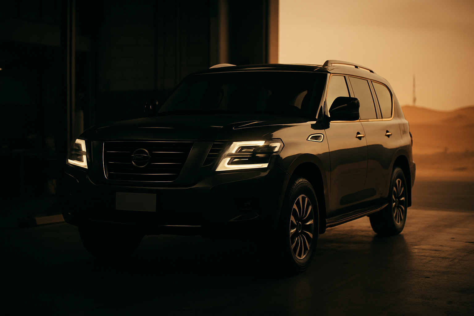 Illustration for this article: a large SUV in a workshop or desert setting. Not a photograph of a customer's vehicle.