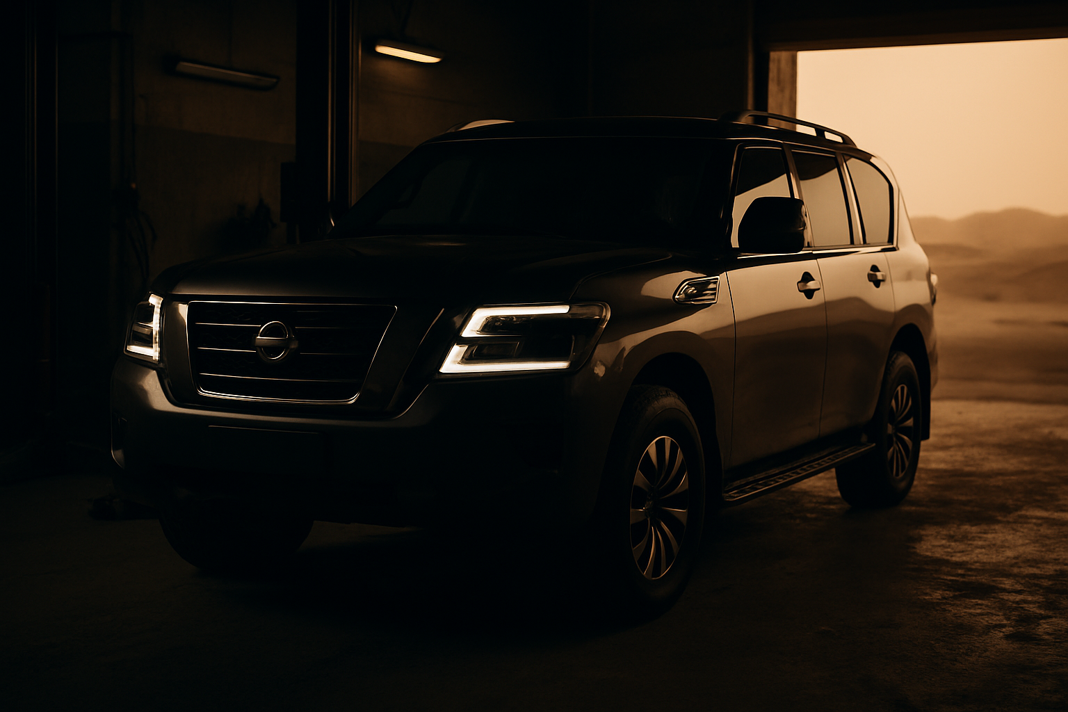 Illustration for this article: a large SUV in a workshop or desert setting. Not a photograph of a customer's vehicle.