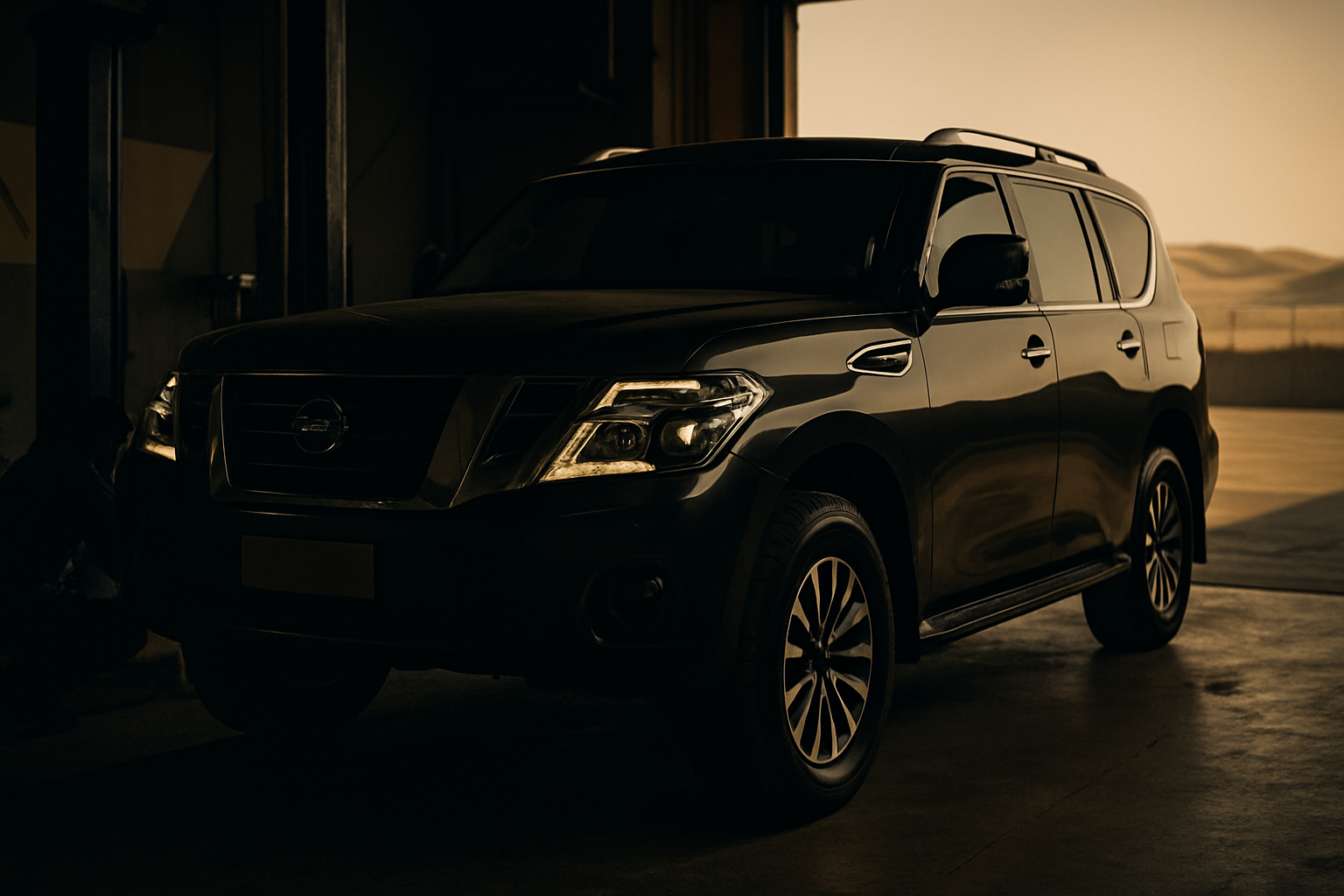 Illustration for this article: a large SUV in a workshop or desert setting. Not a photograph of a customer's vehicle.