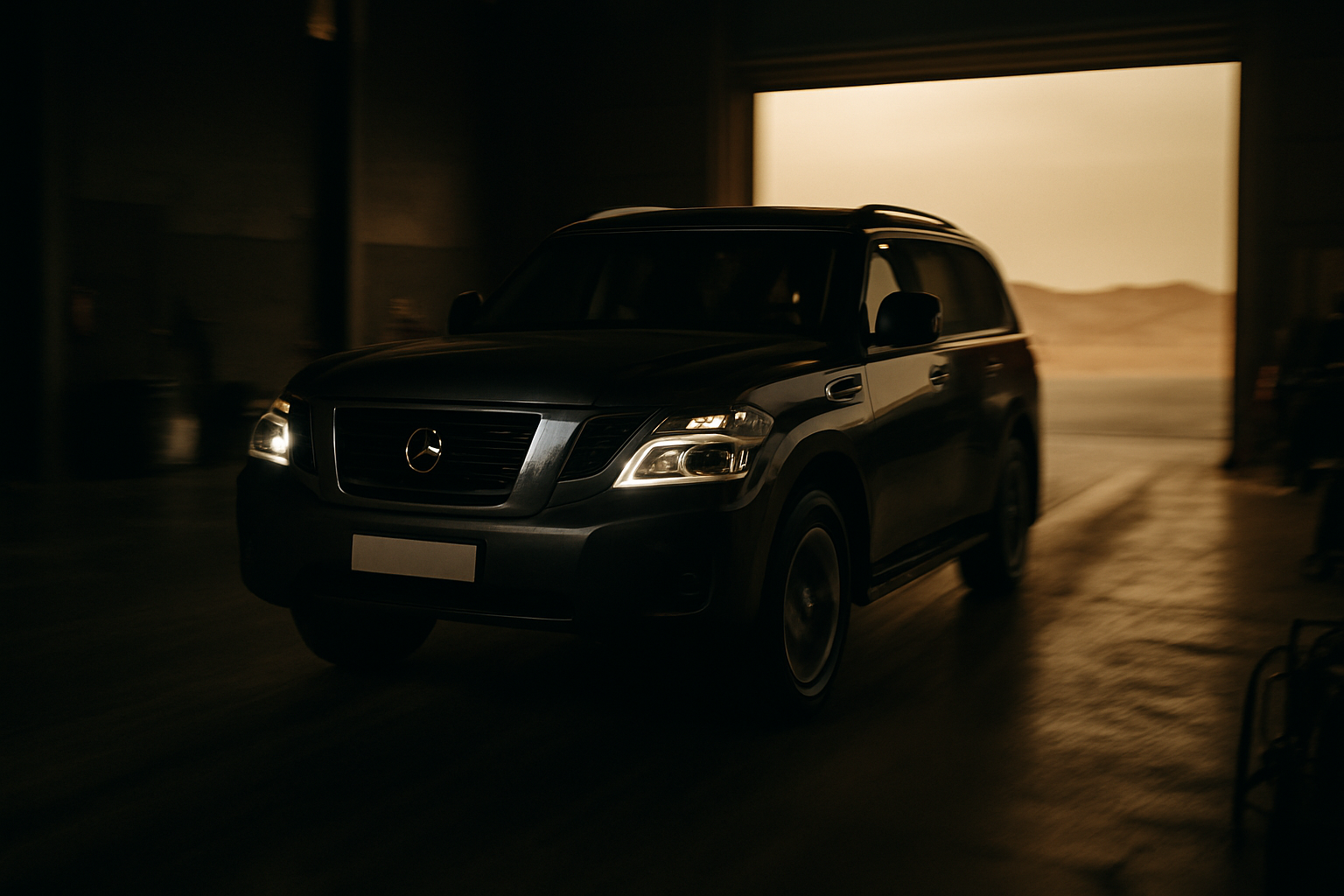 Illustration for this article: a large SUV in a workshop or desert setting. Not a photograph of a customer's vehicle.