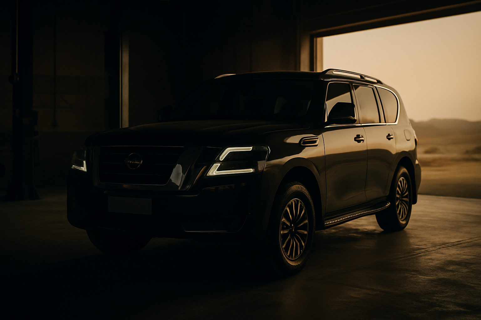 Illustration for this article: a large SUV in a workshop or desert setting. Not a photograph of a customer's vehicle.